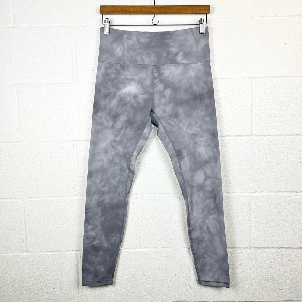High-Rise Gray Tie-Dye Leggings